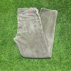 Quiksilver corduroy straight leg baggy olive green skater pants size 36x31